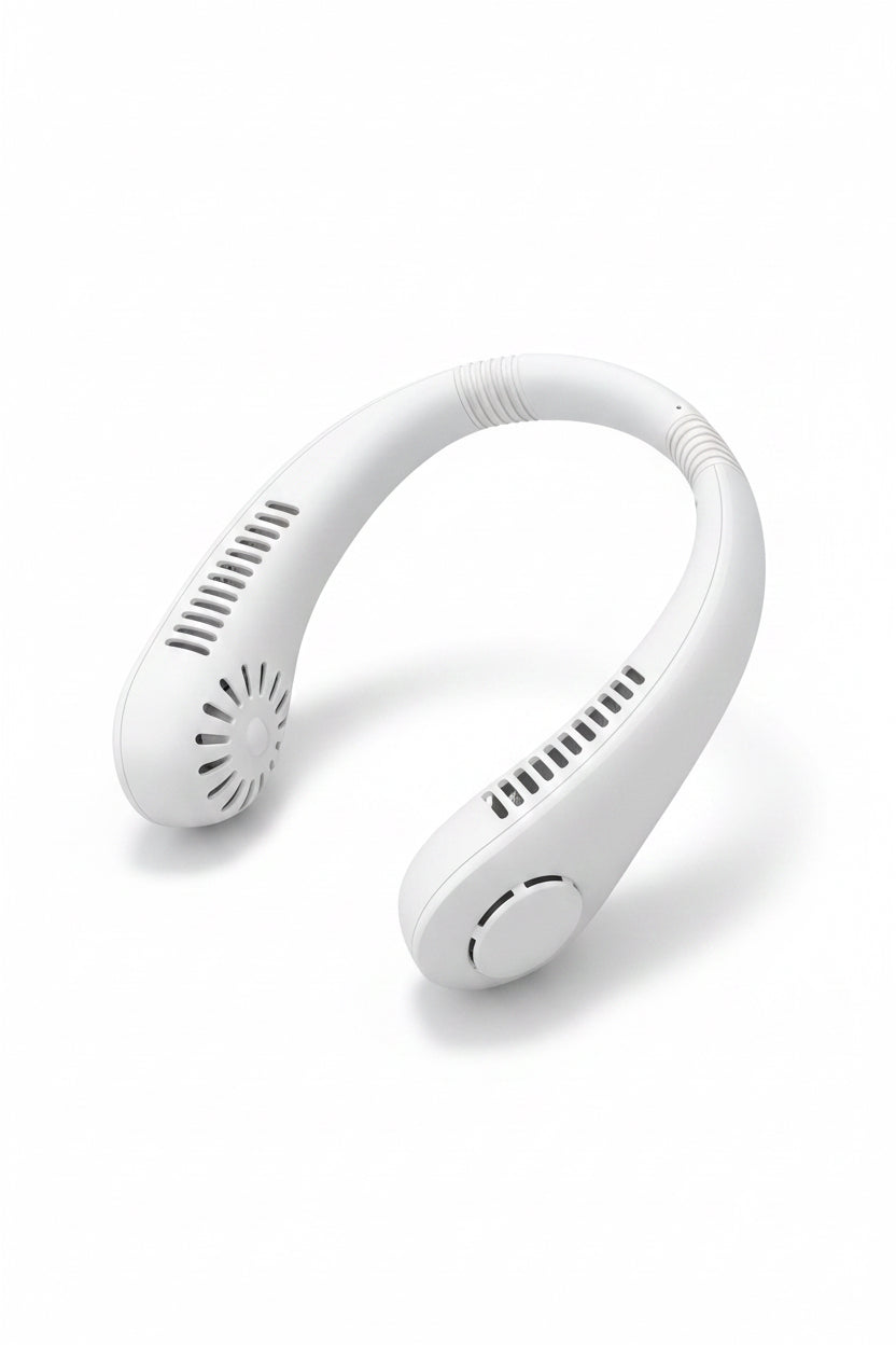 *1. Hands-Free Cooling*
*2. Blade-Less Design = Safe*
*4. Rechargeable & Long Battery*
*5. Lightweight + Wearable*
*6. Low Noise*