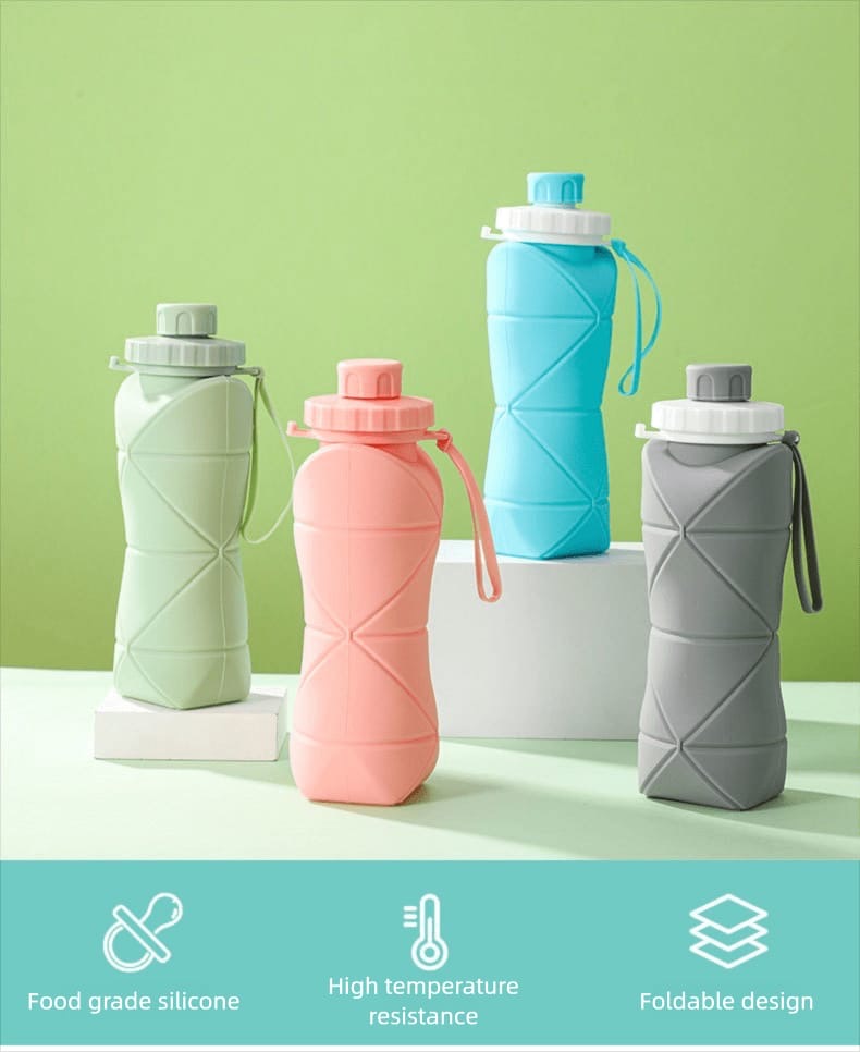 Compact Foldable silicon water bottle
