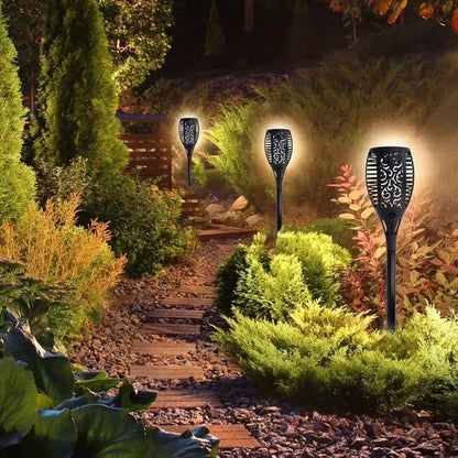 Outdoor solar operated lamp