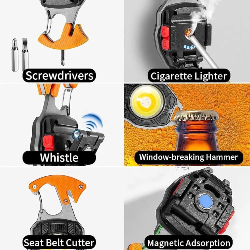 Multi-function keychain+light